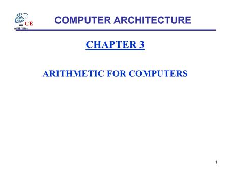 Bài giảng Computer architecture - Chapter 3: Arithmetic for computers