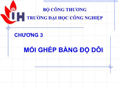 Bài giảng Nguyên lý chi tiết máy - Chương 3: Mối ghép bằng độ dôi