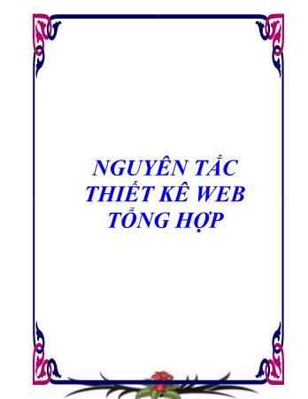 Bài giảng Nguyên tắc thiết kế web tổng hợp