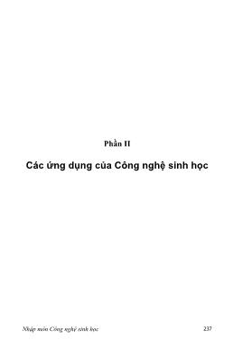 Bài giảng Nhập môn công nghệ sinh học - Chương 7: Các ứng dụng trong nông nghiệp