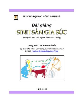 Bài giảng Sinh sản gia súc - Phan Vũ Hải