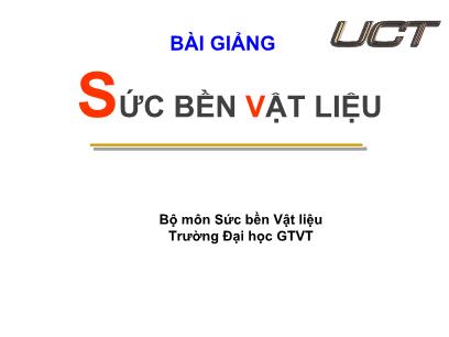 Bài giảng Sức bền vật liệu (Bản đẹp)