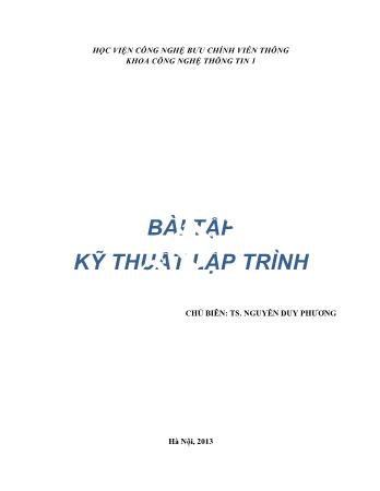 Bài tập Kỹ thuật lập trình - Nguyễn Duy Phương