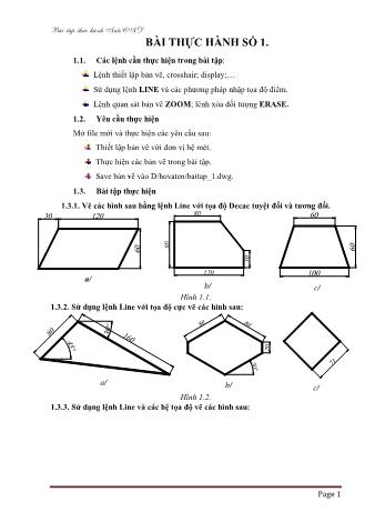 Bài tập thực hành AutoCad