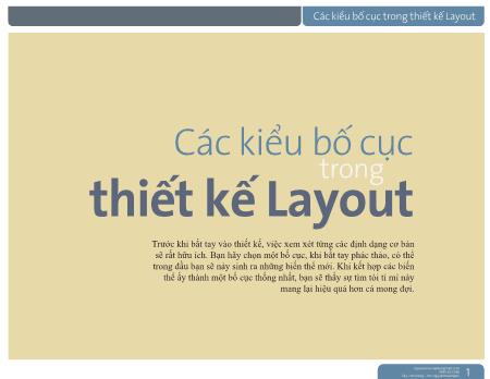 Các kiểu bố cục trong thiết kế Layout