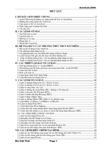 Giáo trình AutoCad 2004 (Phần 1)