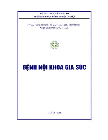 Giáo trình Bệnh nội khoa gia súc (Phần 1) - Phạm Ngọc Thạch