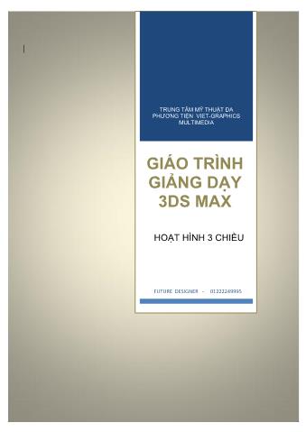 Giáo trình giảng dạy 3DS Max (Bản đầy đủ)