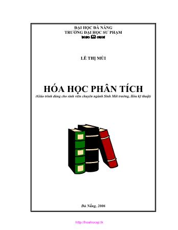 Giáo trình Hóa học phân tích - Lê Thị Mùi