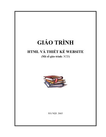 Giáo trình HTML và thiết kế Website