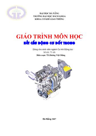 Giáo trình Kết cấu động cơ đốt trong - Trương Việt Dũng