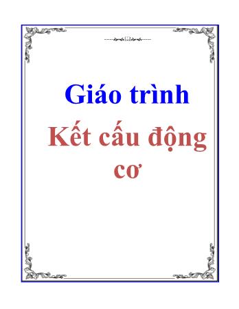 Giáo trình Kết cấu động cơ