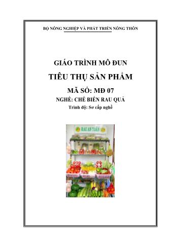 Giáo trình mô đun Tiêu thụ sản phẩm