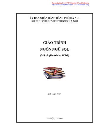 Giáo trình Ngôn ngữ SQL