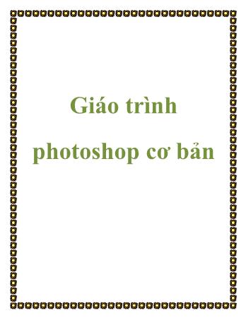 Giáo trình Photoshop cơ bản