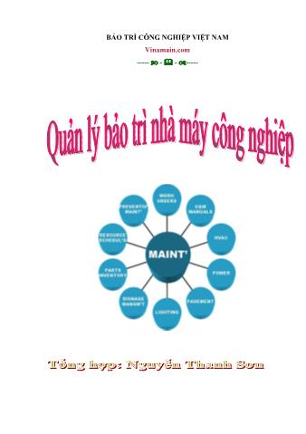 Giáo trình Quản lý bảo trì nhà máy công nghiệp - Nguyễn Thanh Sơn