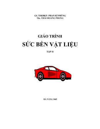 Giáo trình Sức bền vật liệu - Thái Hoàng Phong