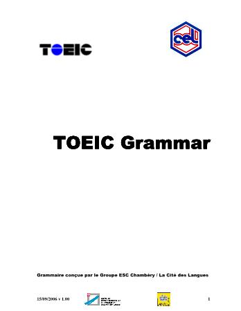 Tài liệu TOEIC Grammar