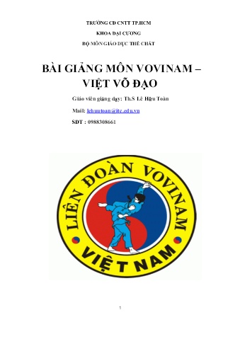 Bài giảng Vovinam – Việt Võ Đạo