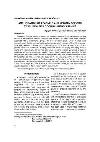 Amelioration of learning and memory deficits by willughbeia cochinchinensis in mice