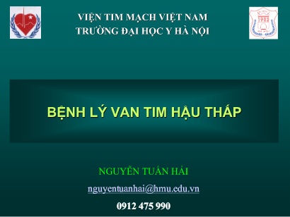 Bệnh lý van tim hậu thấp