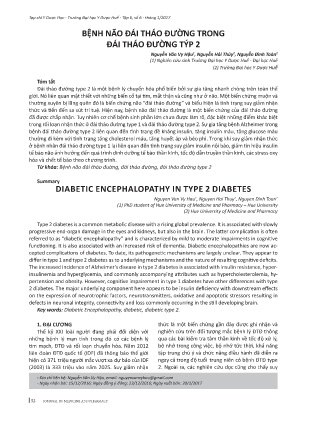 Bệnh não đái tháo đường trong đái tháo đường týp 2