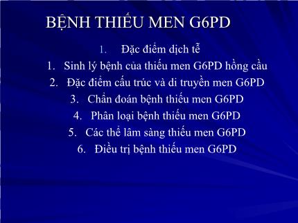 Bệnh thiếu men G6PD