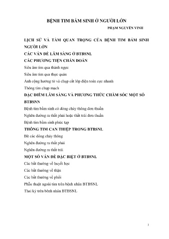 Bệnh tim bẩm sinh ở người lớn