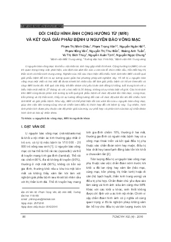 Đối chiếu hình ảnh cộng hưởng từ (mri) và kết quả giải phẫu bệnh u nguyên bào võng mạc