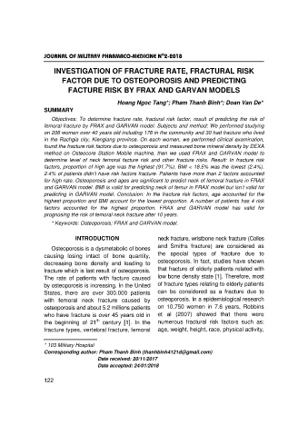 Investigation of fracture rate, fractural risk factor due to osteoporosis and predicting facture risk by frax and garvan models