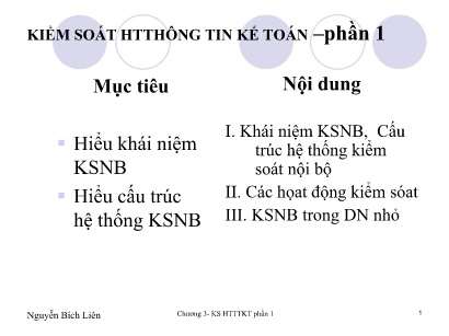 Kế toán - Kiểm soát hệ thống thông tin kế toán