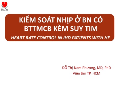Kiểm soát nhịp ở bệnh nhân có mất cân bằng cán cân cung cầu oxy cơ tim kèm suy tim