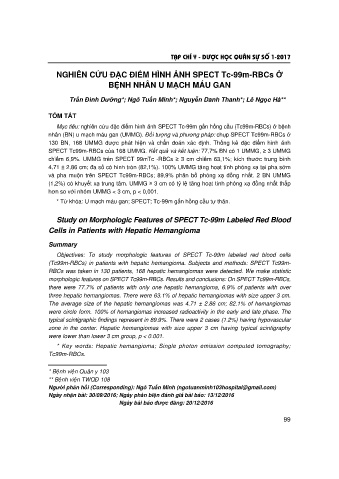 Nghiên cứu đặc điểm hình ảnh spect tc - 99m - rbcs ở bệnh nhân u mạch máu gan