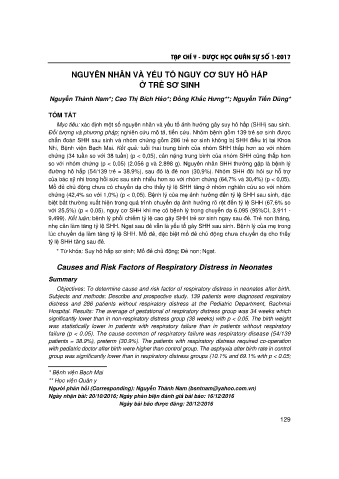 Nguyên nhân và yếu tố nguy cơ suy hô hấp ở trẻ sơ sinh