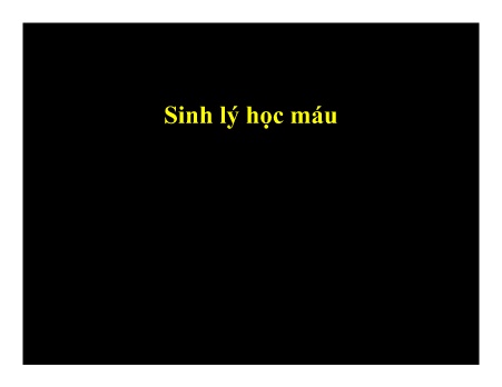 Sinh lý học máu