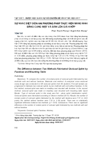 Sự khác biệt giữa hai phương pháp thực hiện máng nhai bằng cung mặt và bàn lên giá khớp