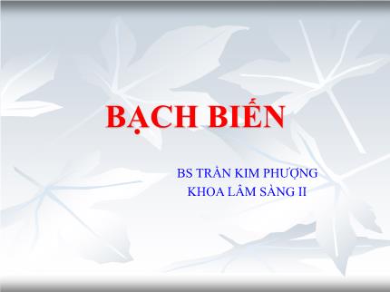 Tìm hiểu bệnh Bạch biến