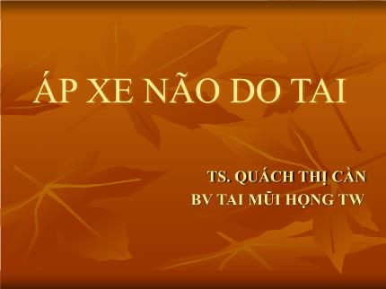 Tìm hiểu về Áp xe não do tai