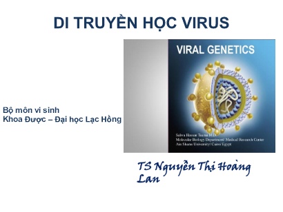 Ví sinh - Di truyền học virus
