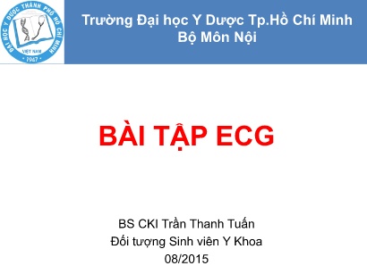 Y khoa, dược - Bài tập Ecg