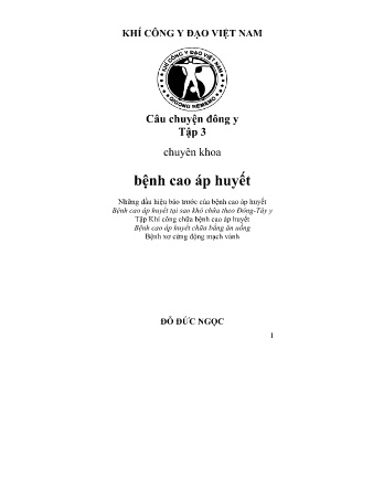 Y khoa, dược - Bệnh cao áp huyết