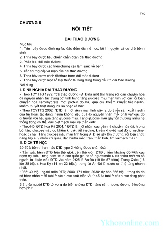Y khoa, dược - Chương 6: Nội tiết đái tháo đường