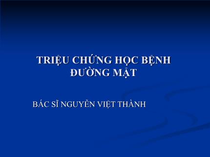 Y khoa, dược - Triệu chứng học bệnh đường mật