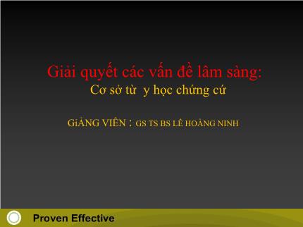 Y tế cộng đồng - Giải quyết các vấn đề lâm sàng: Cơ sở từ y học chứng cứ